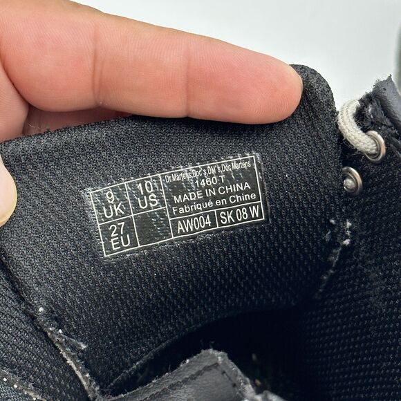 Dr. Martens Silver Kids Boots with Red Heart Accents - Picture 12 of 12